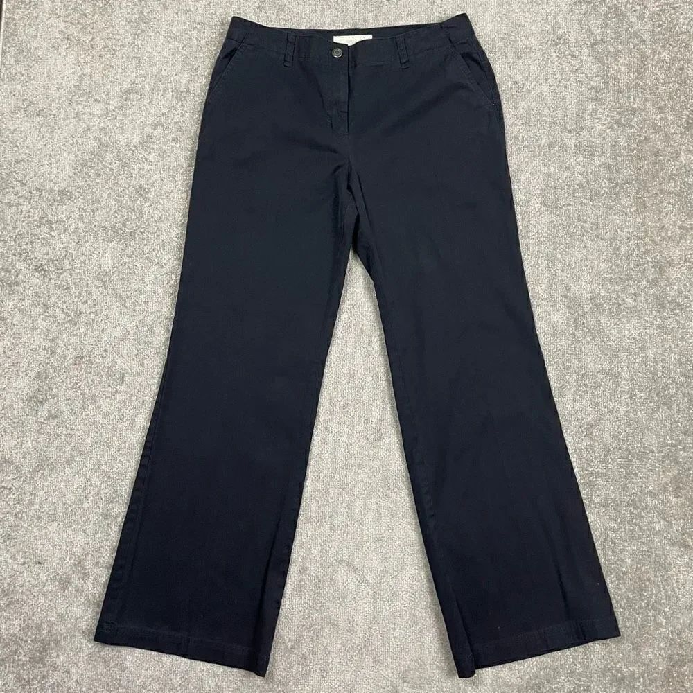 Talbots Women’s Size 2 Black Chino Pants Trousers Boot Cut Workwear